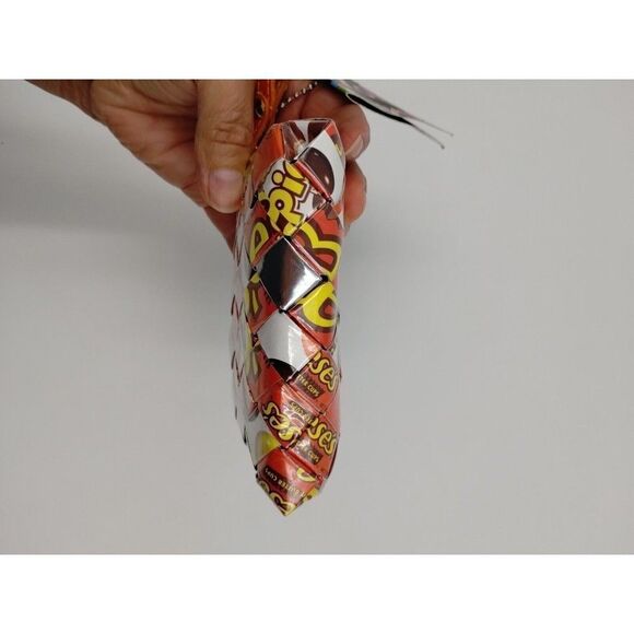 Nahui Ollin Wristlet Small Orange Candy Wrapper Bag - Picture 8 of 12